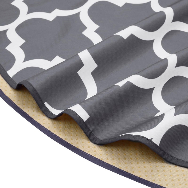 CLCROBD Round Splat Mat for Under High Chair/Arts/Crafts by CLCROBD, 53" Baby Anti-Slip Food Splash and Spill Mat for Eating Mess, Waterproof Floor Protector and Table Cloth (Round Lattice) - Image 5